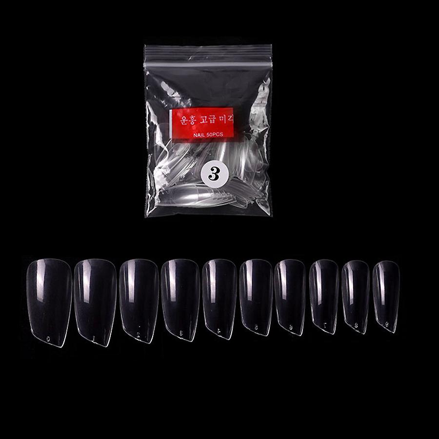 

500 шт. Асимметричные типсы для наращивания ногтей, Бесшовные типсы с полным покрытием, для наращивания ногтей, маникюра чистый