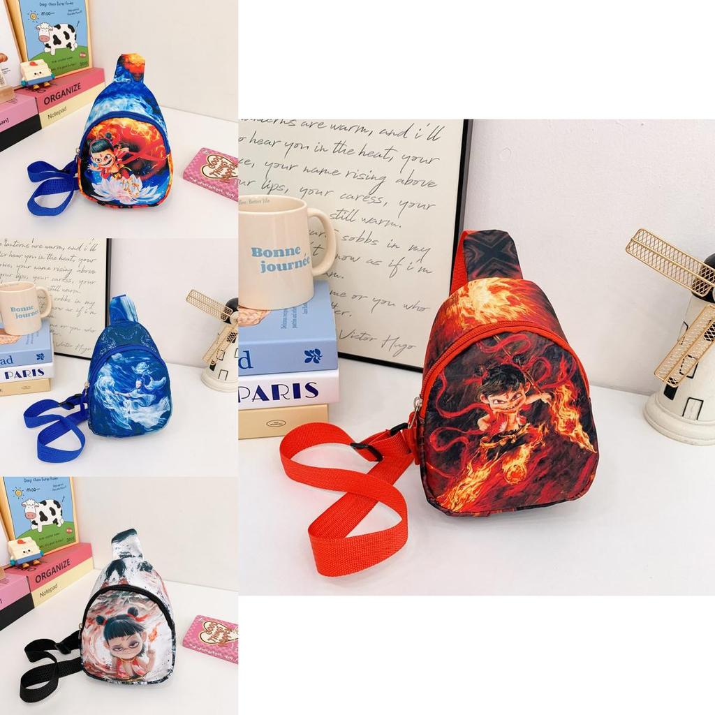 Cartoon Baby Crossbody Bag With Breathable Nylon Material For Preschool Kids