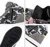 Motorcycle Riding Protective Camouflage Boots, Shoes, Shoes, Sports, Casual, Breathable, Abrasion-Resistant, Non-Slip (Size 26, Gray) [Used]