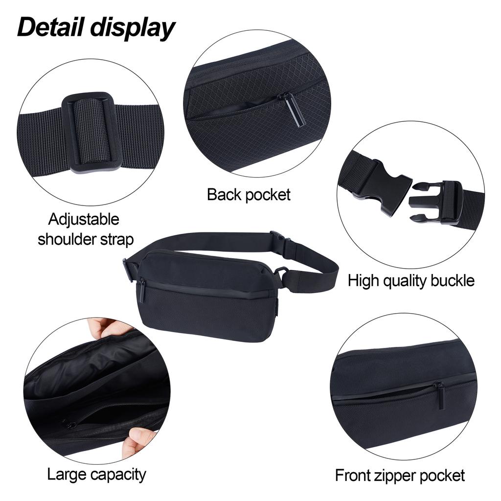 Breast Bag Trendy Casual Portable Men'S And Women'S Messenger Bags Fashionable Multi-Functional Running Sports Fanny Pack