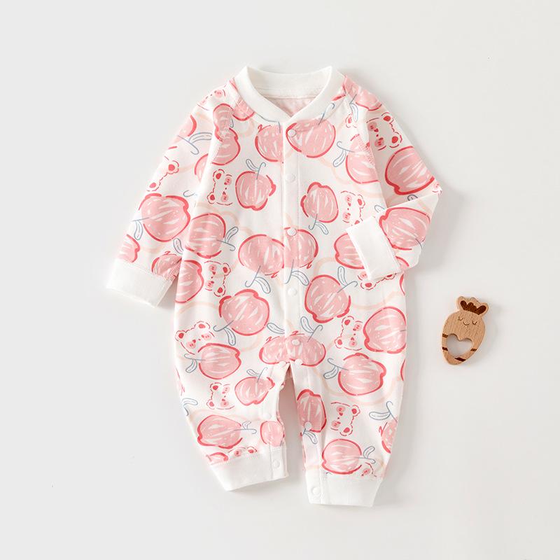 2025 New Pure Cotton Baby Jumpsuit for Spring, Autumn, and Winter - Newborn Toddler Inner Wear