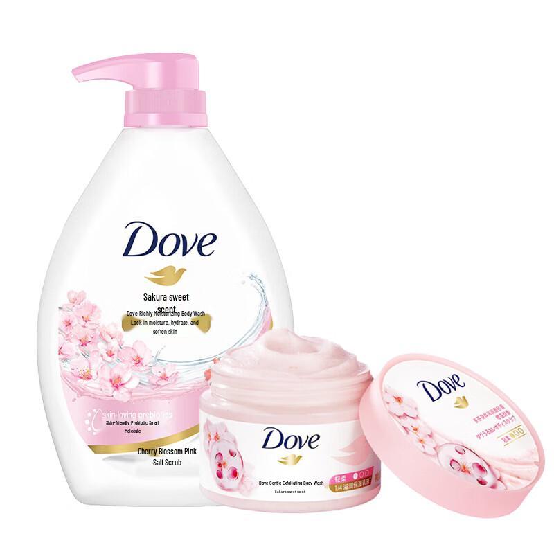 Dove Cherry Blossom Body Wash & Scrub Set