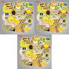 50 Pcs Cartoon Yellow Small Fresh Stickers Featuring Adorable Designs For Luggage Decoration