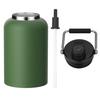 One Gallon Jug with Straw 128 Oz Double Wall Vacuum Insulated Sports Water Bottle In Stainless Steel Keeps Cold Up To 48 Hours