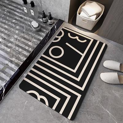 Tapis de sol de salle de bain Tapis Tapis de porte Tapis de porte en caoutchouc Tapis absorbant Tapis de sol de toilette Tapis antidérapant Tapis de porte