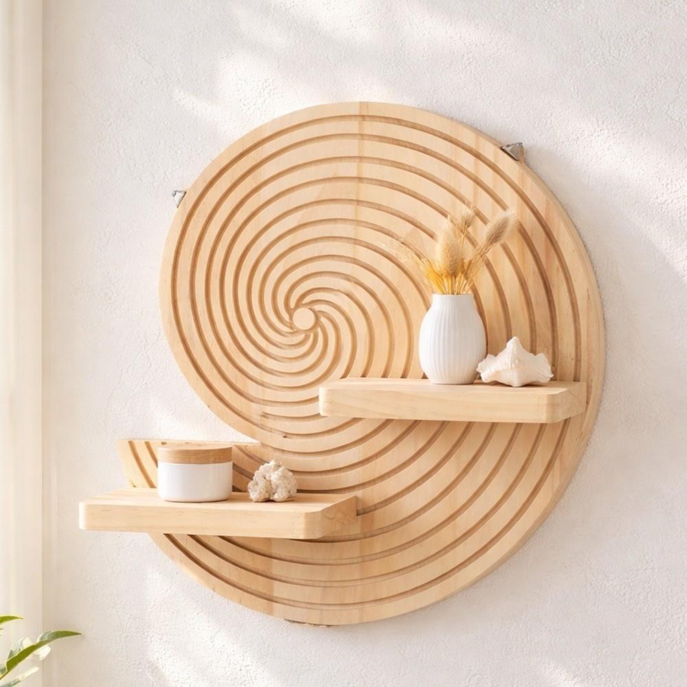 Irregularly Shaped Wall-Mounted Planter Shelf Natural Storage Rack Plant Decorative