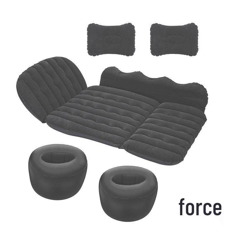 Car Inflatable Bed: 3/7 Split Folding Rear Seat Travel Mattress