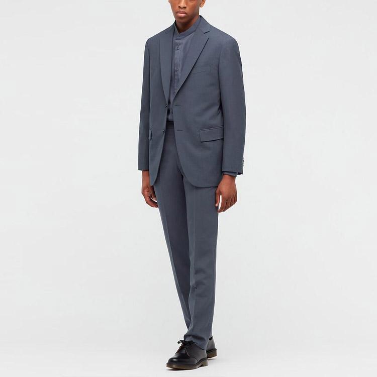 Uniqlo X Jil Sander Collaboration Series Wool Blazer Men blazers Dark-Gray 439932-08