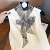 111% Mulberry Silk Diagonal Scarf French Hepburn Silk Small Silk Scarf Women's Silk Diagonal Streamer Long Thin Scarf