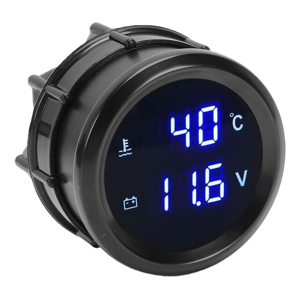 Digital Dual Water Temp Voltmeter 1 8 Inch NPT Thread 52mm 2 in 1 Car Voltmeter and Water Temperature Gauge