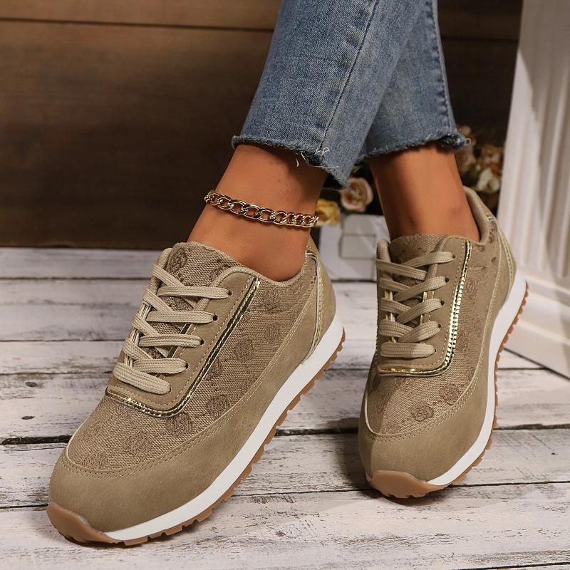 Fashion Autumn Sneakers Women Flat Casual Comfortable Shoes Fashion Versatile Lace Up Walking Women Shoes Zapatos De Mujer Tendencia