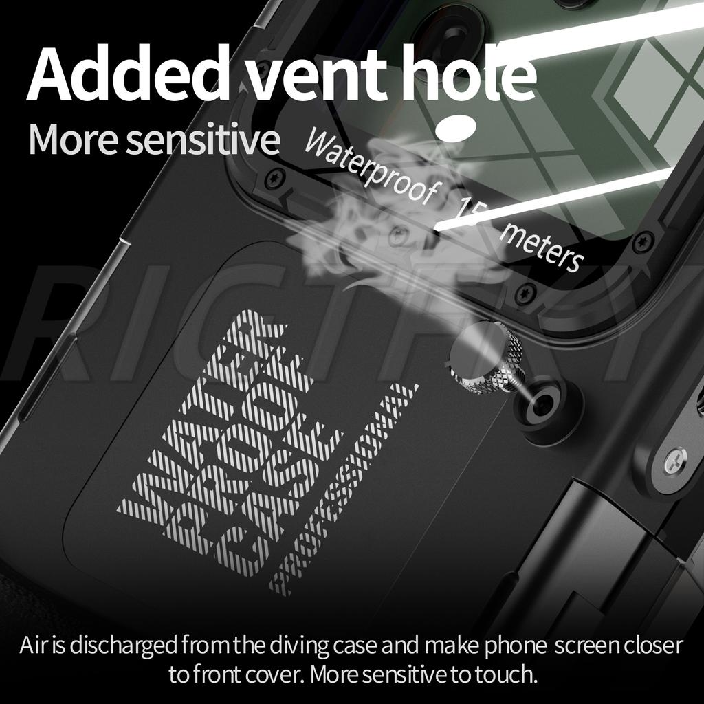 Shellbox IP68 15M Waterproof Phone Case for Samsung Galaxy S25Ultra S24 S23 Xiaomi 15 Redmi Note 14 13 Professional Diving Cover