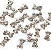 Electroplated Silver Bow Tie Acrylic Beads for DIY Bracelet Chain Jewelry