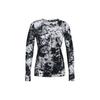 Casual All-Over Print Crew Neck Pullover Slim Fit Long Sleeve T-Shirt Women Tops Black 1366963-003
