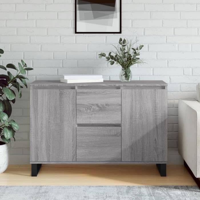 VidaXL Buffet, Armoire Latérale avec Pieds, Meuble de Rangement, Organisateur de Salon Salle de Séjour Intérieur, Sonoma 827218