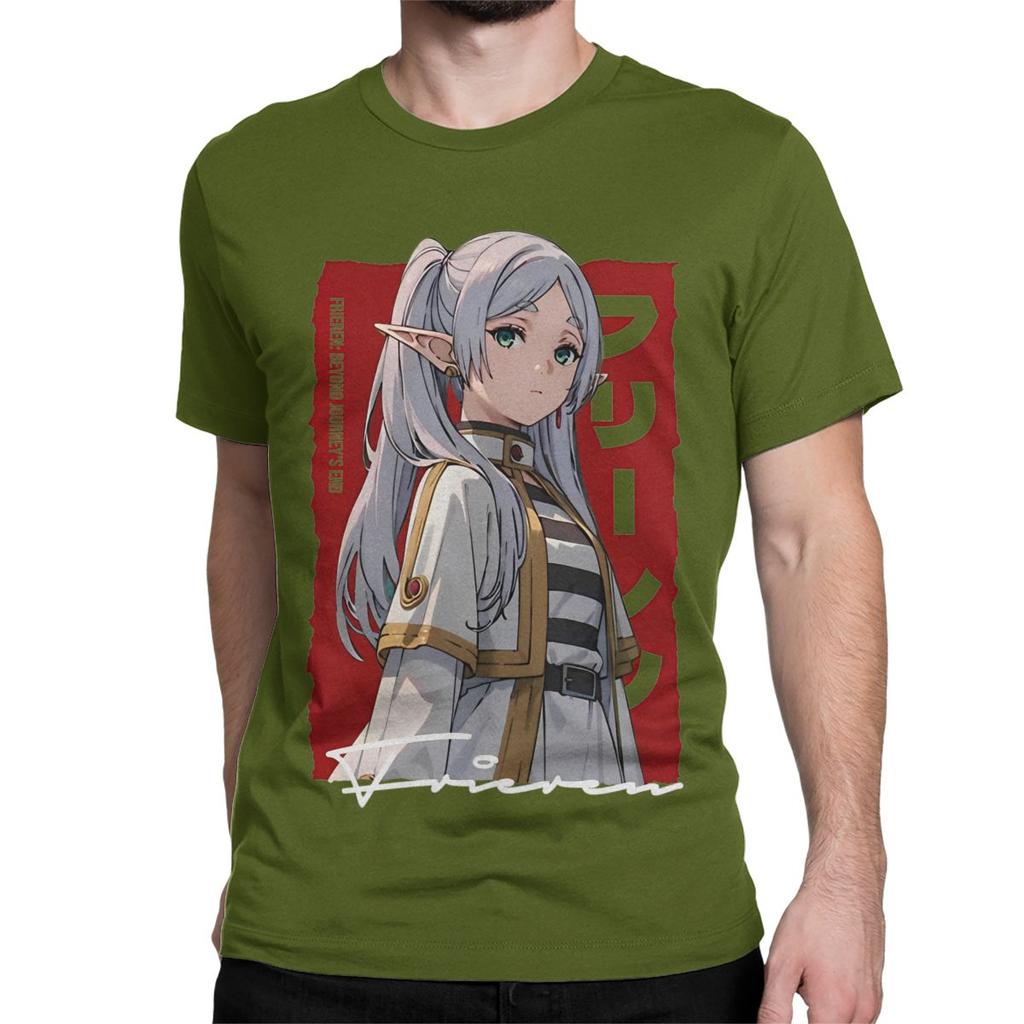 Anime Beyond Journeys End Japanese T Shirt for Men Women Cotton  TShirt Round Neck Sousou No Frieren Tees Clothes Plus Size