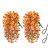 1/2Pcs Hanging Artificial Morning Glory UV Resistant Fake Flower Wedding Party Indoor Outdoor Garden Wall Hanging Faux Flower Decoration
