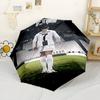 Cristiano Ronaldo's Legacy Outdoor Automatic Umbrella Sturdy 8-Rib Shaft Foldable Design for Outdoor Daily Use Compact Folding Umbrella