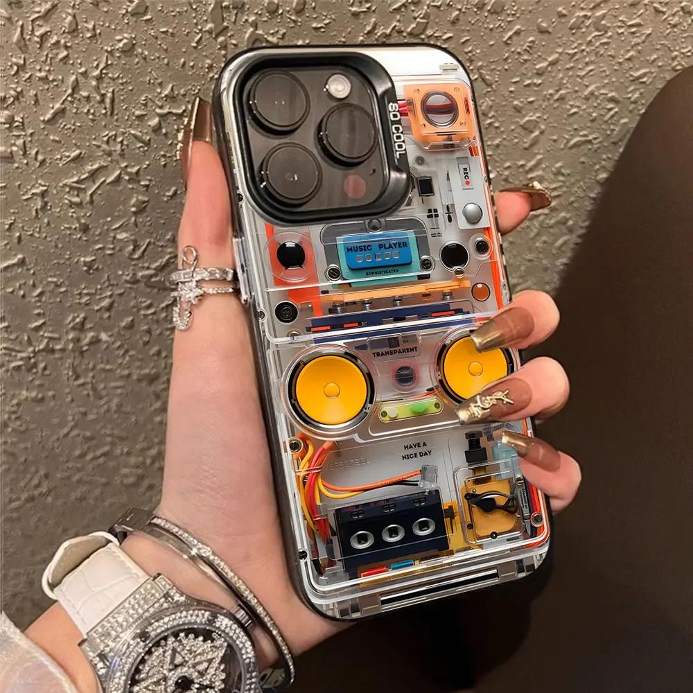Advanced Circuit Board Phone Case for IPhone 11 12 13 14 15 16 Pro Max X XS MAX XR SE2 7 8 Plus Colored Silver Hard Cover Fundas