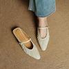 New Flat-bottomed Slippers Women's Summer Women's Bag Head Slippers Casual Solid Color Beef Tendon Soft Bottom Comfortable and Soft Pedal
