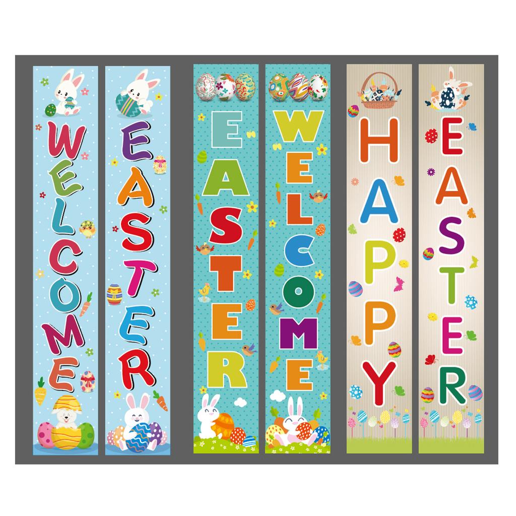180 * 30Cm Easter Family Party Festival Atmosphere Arrangement Flag Polyester Cloth Couplet Customization
