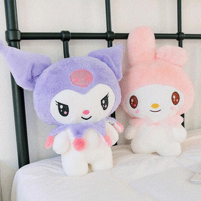 Kuromi And Melody Animal Plush Dolls With Feather Cotton Filling For Gift And Home Decor