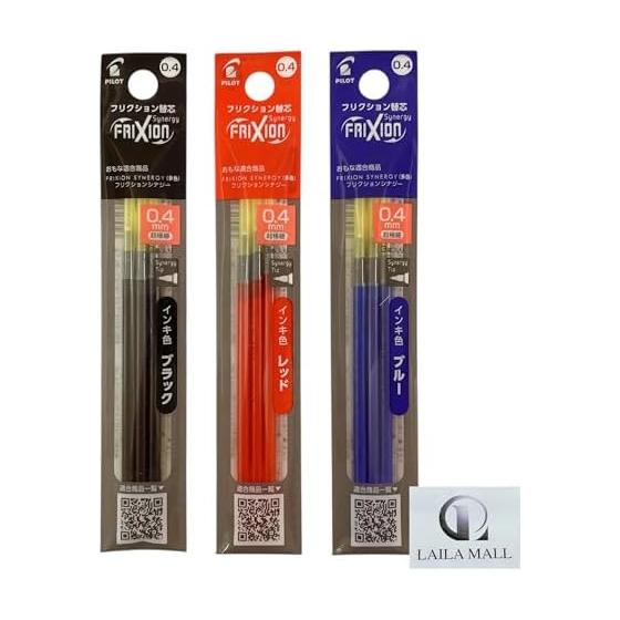 [Genuine products] Total of 9 pilot refills for Friction Synergy 3 Friction refill ballpoint pen 3 black (x1) + 3 red (x1) + 3 blue (x1) 0.4mm LFRF