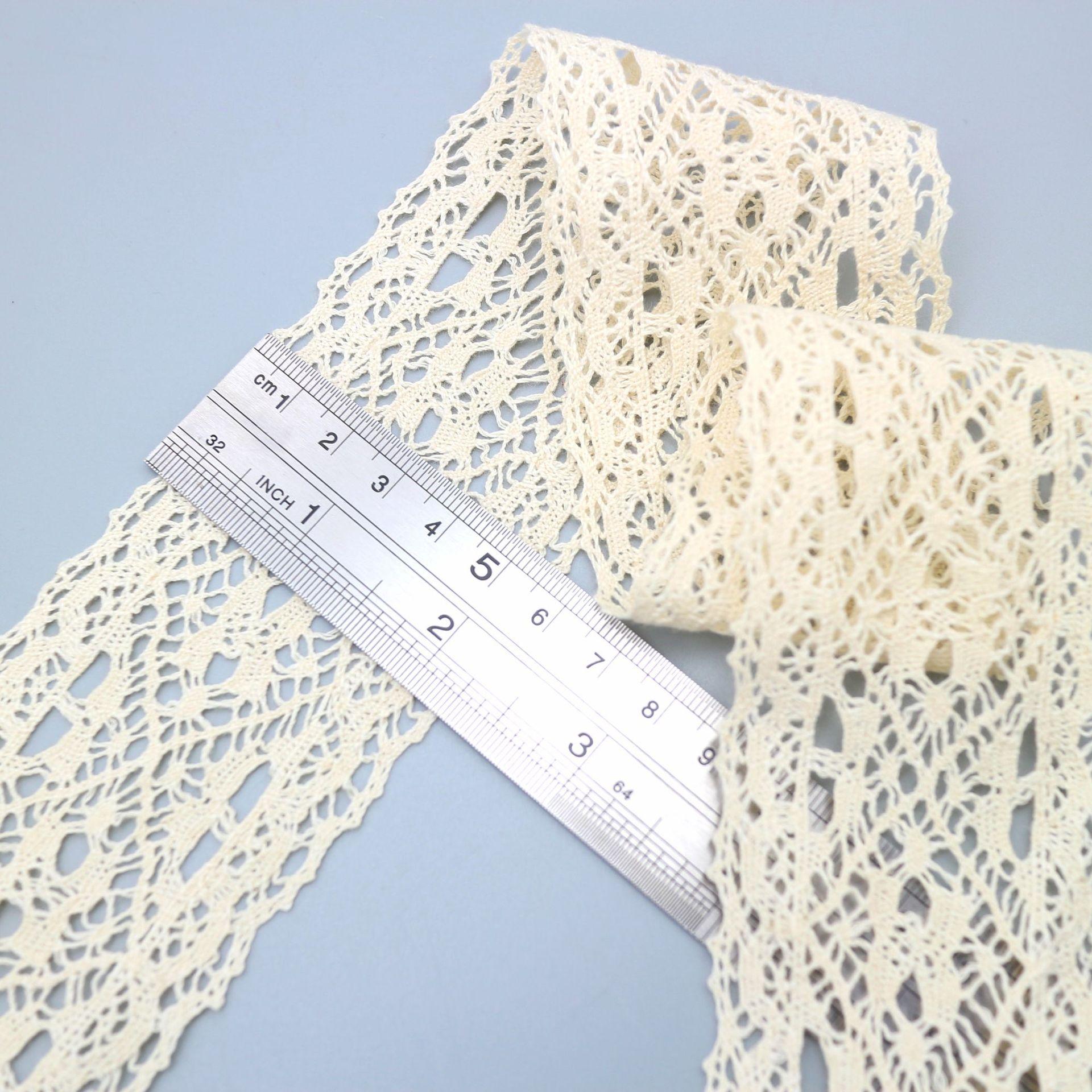 Полая Хлопковая Нить Кружево Ручной Работы DIY Декоративная Кружевная Лента Одежда Одежда Скатерть Занавески Тканевый Материал Кружевной Край W1324