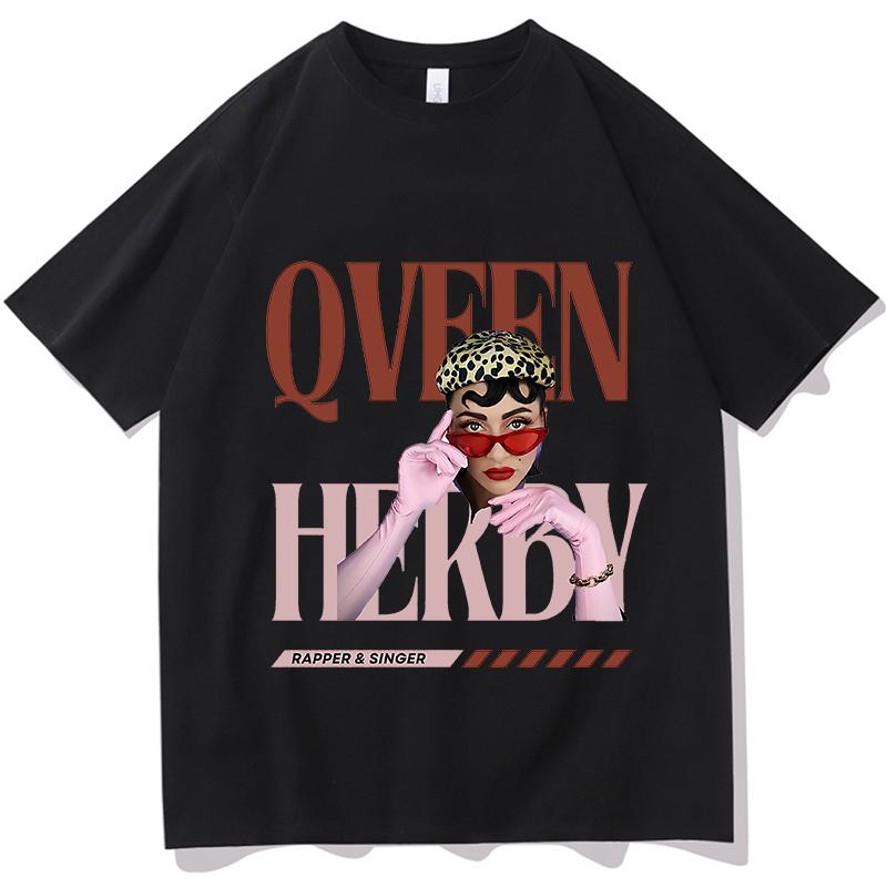 Qveen Herby Unisex T-Shirts Unisex Rundhals 100% Baumwolle Kurzarm Y2k 2026 Mode Beliebte T-Shirts Ästhetische Mode Streetwear Oberteile