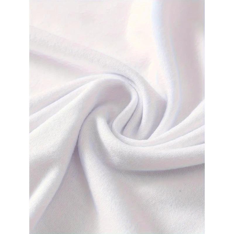 Europäische Größe Lächeldruck T-Shirt, Kurzarm Rundhals Freizeit Oberteil für Sommer & Frühling, Damenbekleidung