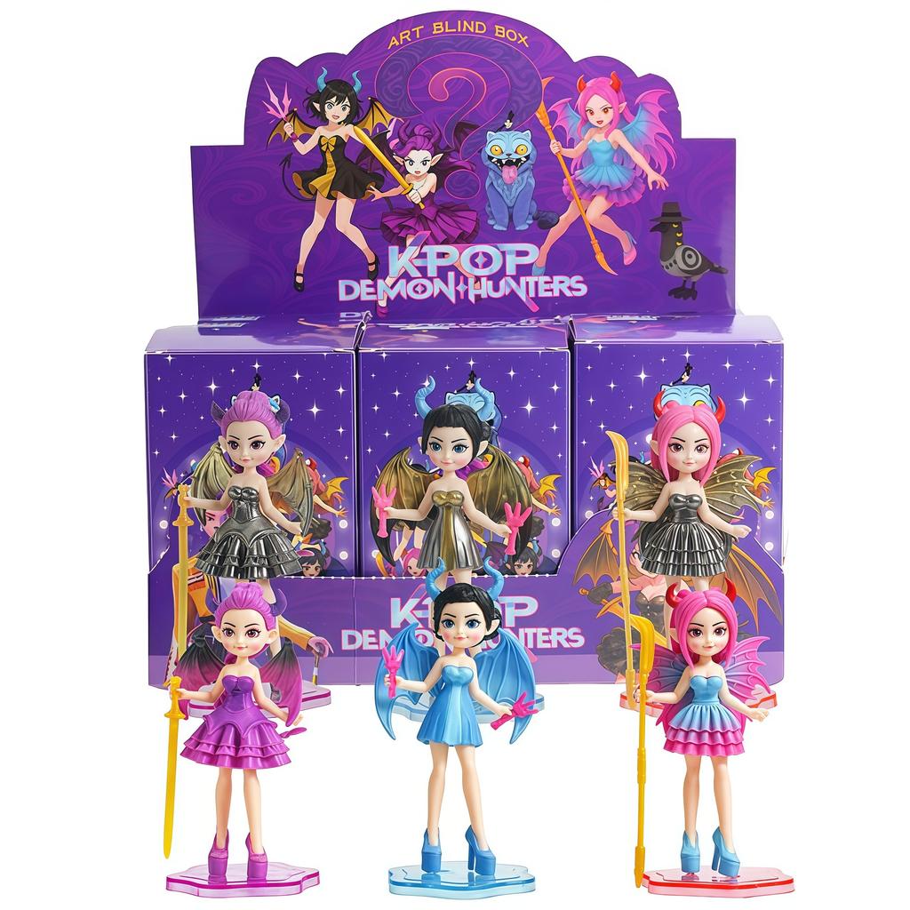 Anime Kpop Cazador de Demonios Caja Ciega Desmontaje Diversión Bolsa Ciega Estatua Pequeña Modelo Periférico Escritorio Decoración Caja Ciega Regalo