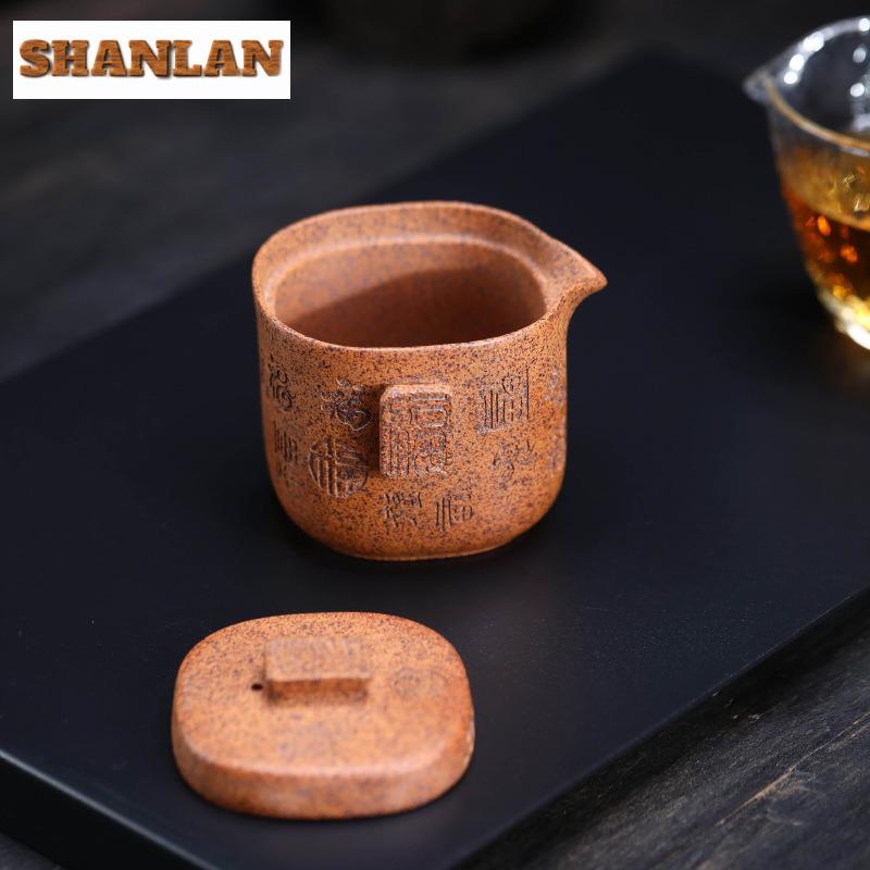 200ml Antique Yixing Purple Clay Teapots Handmade Hand Grab Pot Raw Ore  Wood-fired Porcelain Mud Tea Maker Kettle Zisha Tea Set