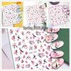 Spring Peach & Cherry Blossom Nail Stickers (840-856) - Fresh, Stylish Nail Decals for Cross-Border E-commerce