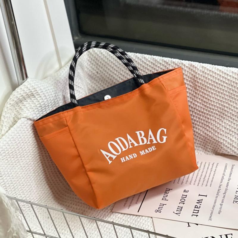

New Japanese dopamine simple letters large-capacity tote bag bag to work commuter handbag woman