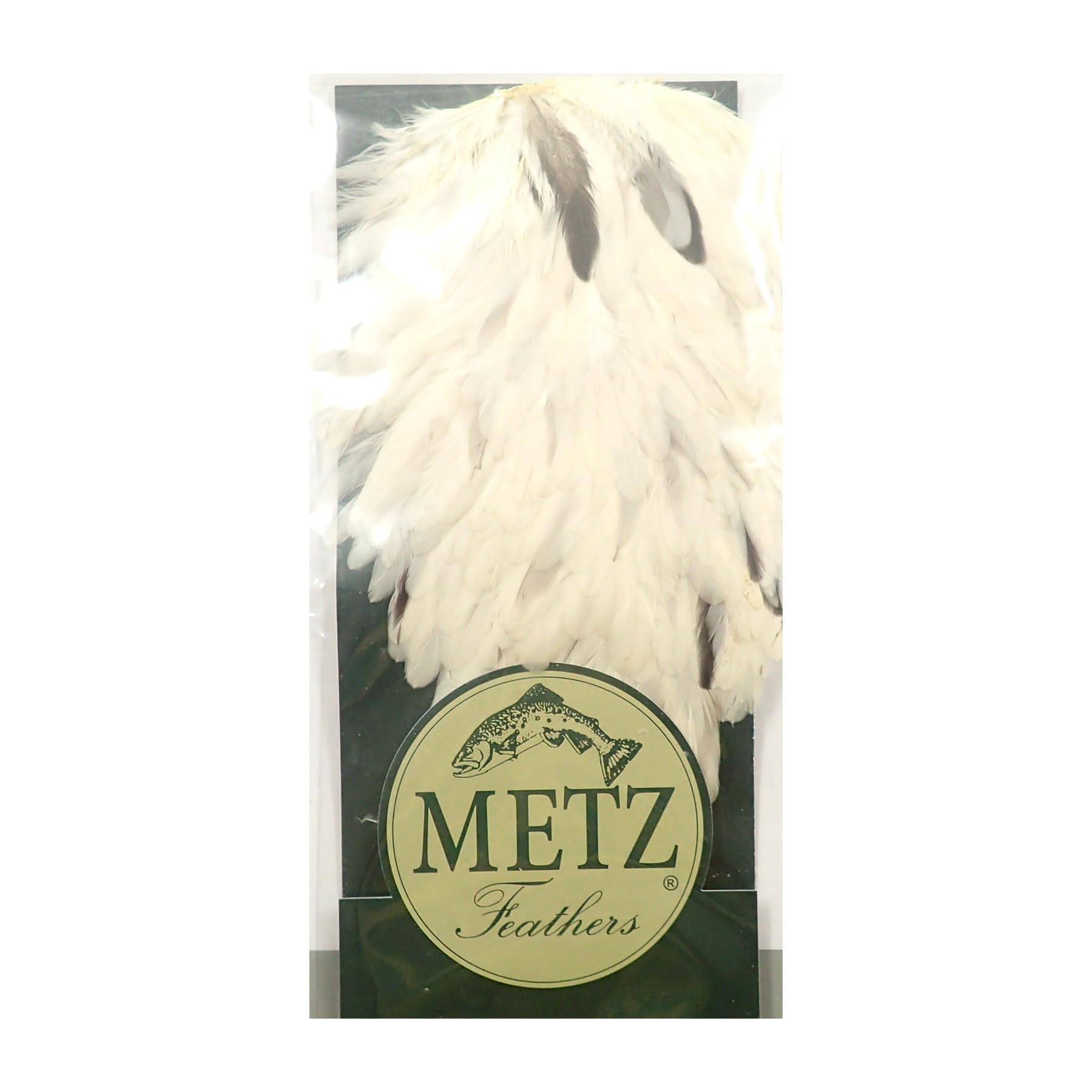 

TIEMCO Tying Material Metz Hen Saddle White Splash 96160 163101496160 #1