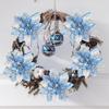 12Pcs 5.7inch Artificial Poinsettias Christmas Glitter Flowers with Clips Xmas Tree Flower Ornament Poinsettias Decor