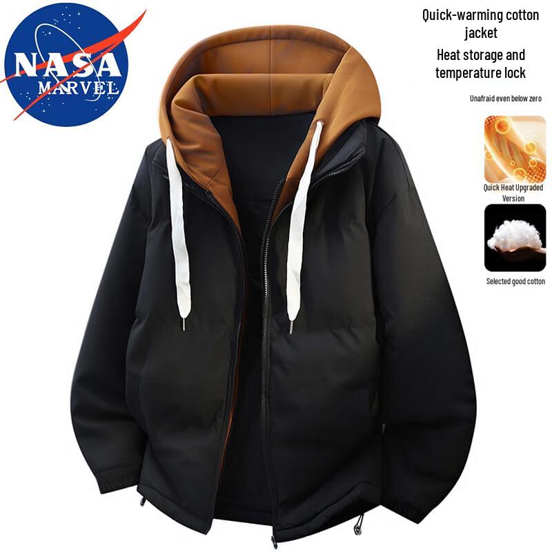 

NASA MARVEL Men s Hooded Puffer Jacket M