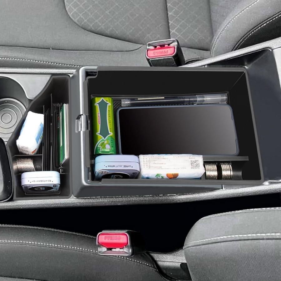 Center Console Organizer For Kia Sportage NQ5 Hybrid 2023 2024 with Electronic Transmission ONLY Armrest Storage Box Middle Tray