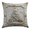 Christmas Tree Christmas Pillow Cover Soft Santa Pillow Cover  Party Decoration