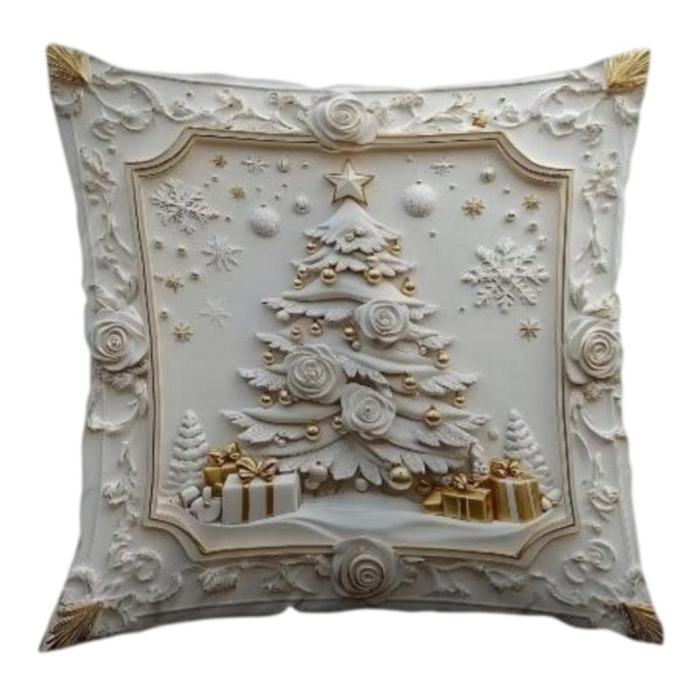 Christmas Tree Christmas Pillow Cover Soft Santa Pillow Cover Party Decoration