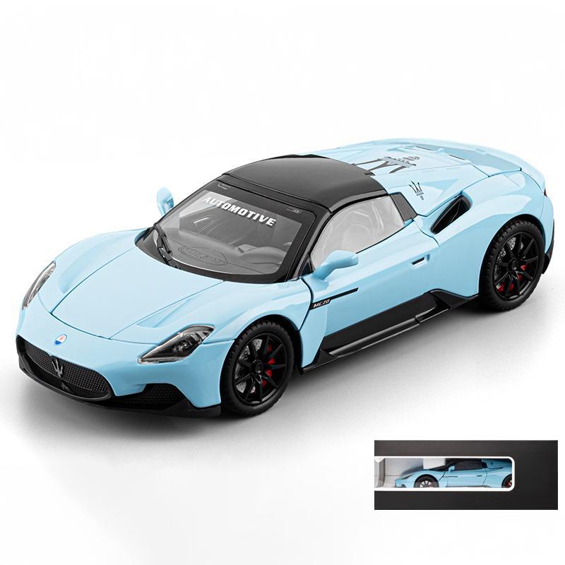 1/24 Maserati MC20 Convertible Sports Car Alloy Diecast Model Car Sound & Light Pull Back Collectibles Hobby Decoration Birthday