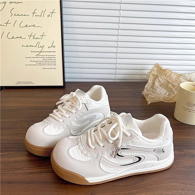 

De Xun Shoes New Women s Thick-soled and Soft-soled Sports and Casual Board Shoes 40 бежевый