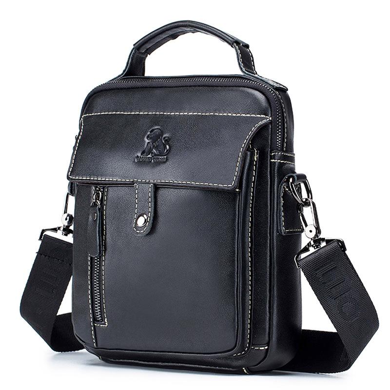 Genuine Leather Handbag Men Messenger Bags Male Small Flap Shoulder Crossbody Bags