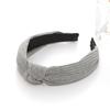 Pure Color Fabric Hair Decoration Ladies Simple Manual Production Knot Wide Edge Hair Hoop Head Hoop
