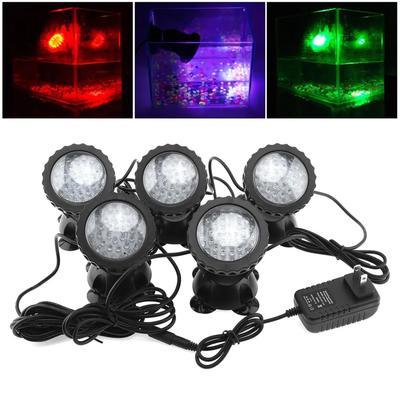 LED Aquarium Lamp With One Drag And Three Suction Cups, Seven Color Gradient  Lamp