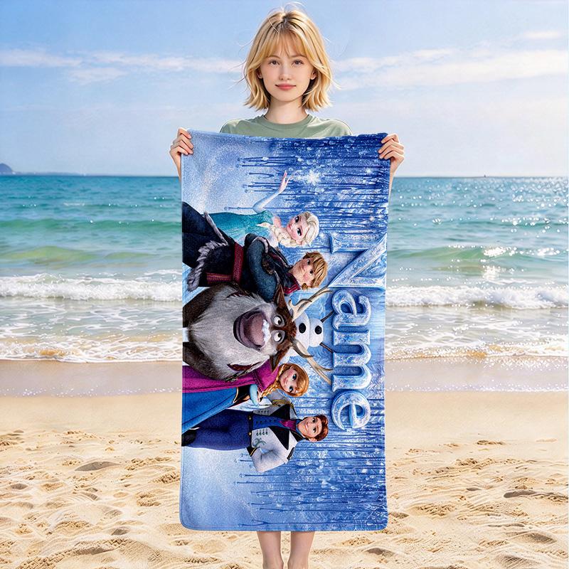 Custom Name Frozen Friends Stylish Printed Beach Towel,a Quick-drying, Absorbent Mat Suitable for the Beach, Pool, Gym, and Travel Fans Gift