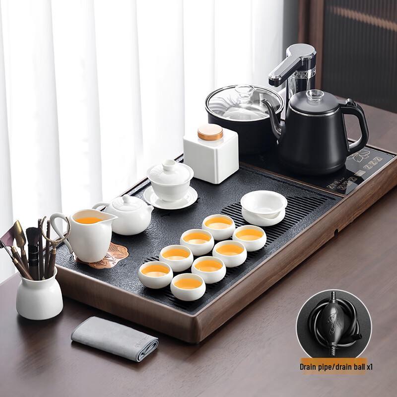 Chaxun Automatic Ceramic Gongfu Tea Set with Integrated Kettle