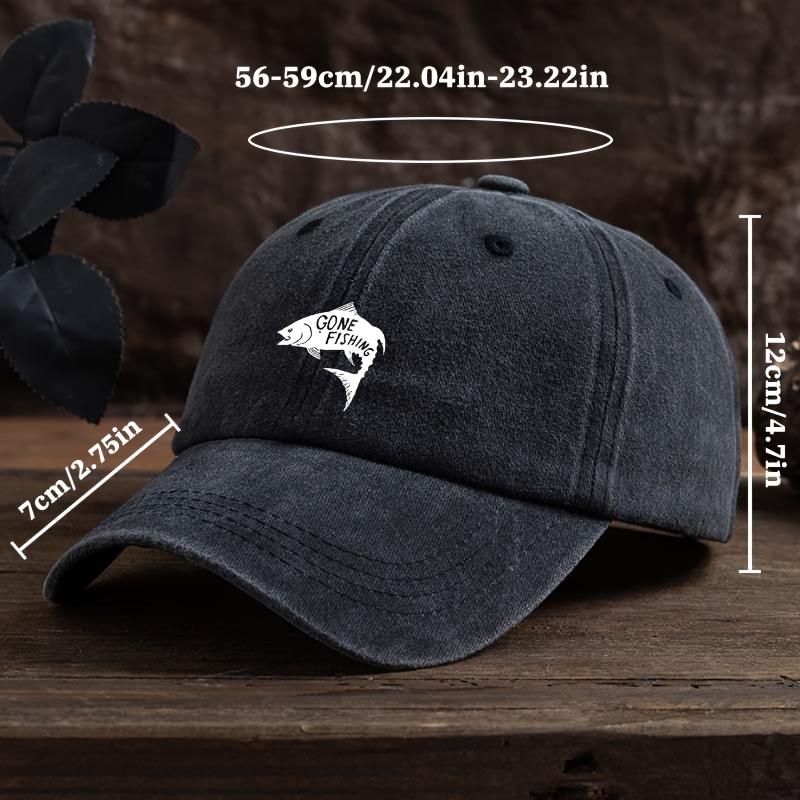 Fun Fish Print Baseball Cap, Unisex Outdoor Hat, Fashionable and Versatile Peaked Cap Trend