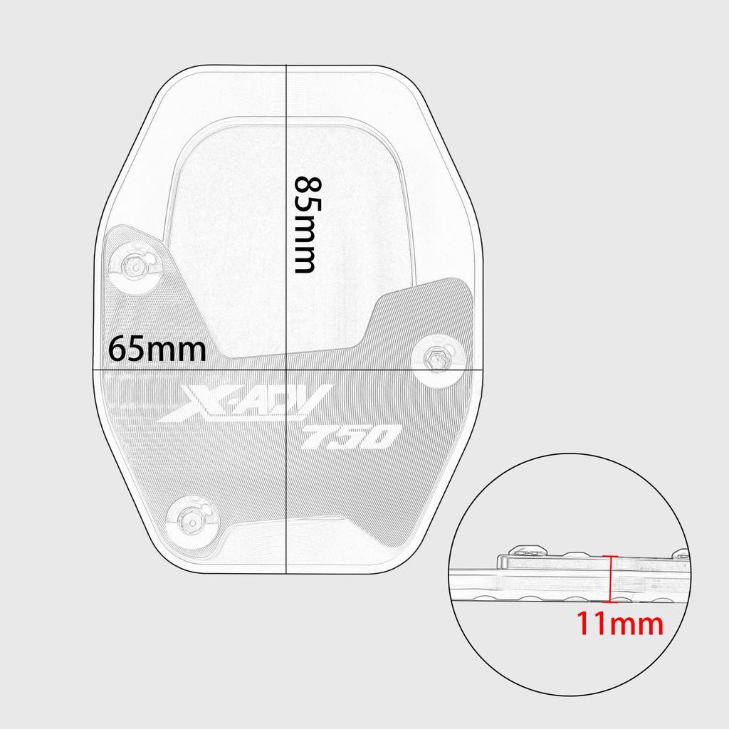 GFARDMOTO Bike Kickstand Pad Side Stand Plate Pad Flat Foot Side Support Extended Foot