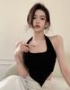 Pure desire Spice Girl neck sling small vest women's autumn and summer irregular sexy outer wear short bottoming shirt top